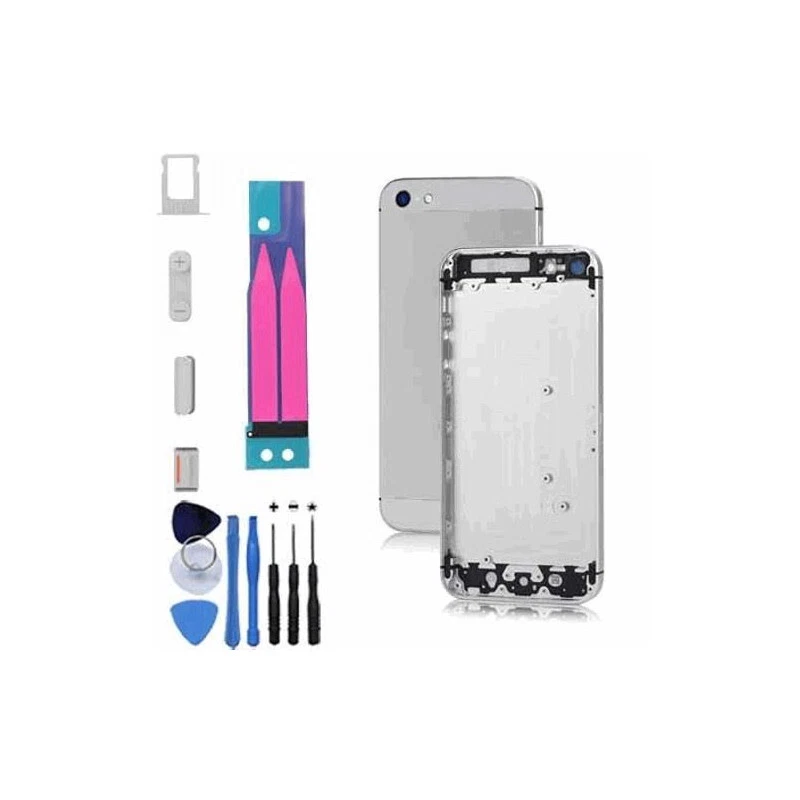 Cover Scocca Telaio Posteriore Per iPhone 5S Bianco e Kit Set Biadesivo - Immagine 1 di 3