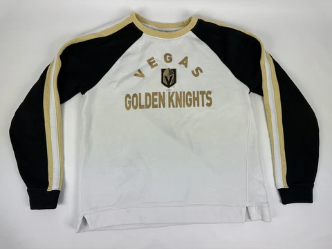 Vegas Golden Knights NHL Licensed Long Sleeve Sweatshirt Large White Black Gold Cover