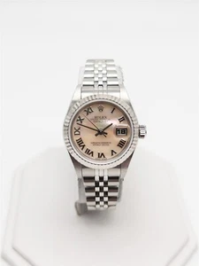 79174 $14,000 FACTORY MOP ROLEX DATEJUST LADIES SS 18k White Gold Watch PAPERS - Picture 1 of 10