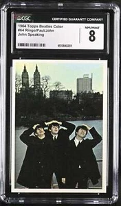 1964 TOPPS THE BEATLES COLOR #64 RINGO/PAUL/JOHN - JOHN SPEAKING CGC 8 NM/MINT 2 - Picture 1 of 2