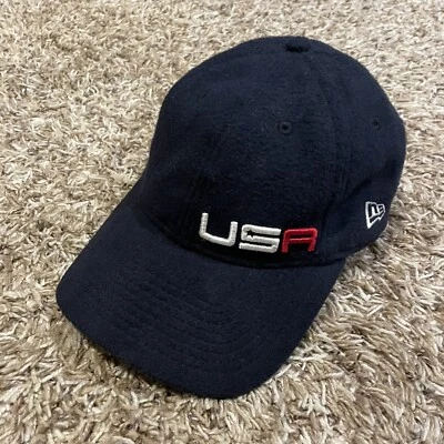New Era Ryder Cup Hat Strap Back Blue Golf Team USA Champion 2016 Wool Blend Cap - Image 1 of 4