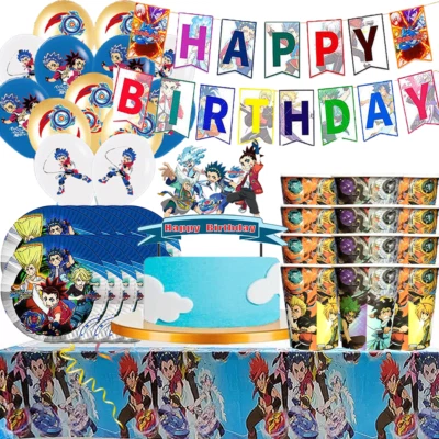 DCBY BEYBLADE cupcake topper balloon birthday party decoration theme idea supplies