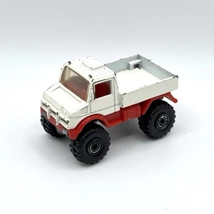 1990 Hot Wheels Unimog White Truck 4x4 1:64 Scale Vintage Diecast - No Caps - Picture 1 of 5