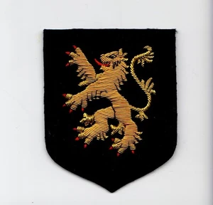 Bestickter Edelmetall Draht Löwe Schild Blazer Abzeichen Aufnäher (11) - Bild 1 von 1