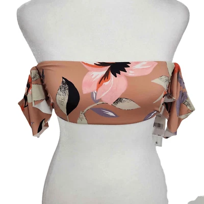 The Bikini Lab Floral Swimsuit Top Size Small NWT Botanical Print Bikini Top - Image 1 of 4