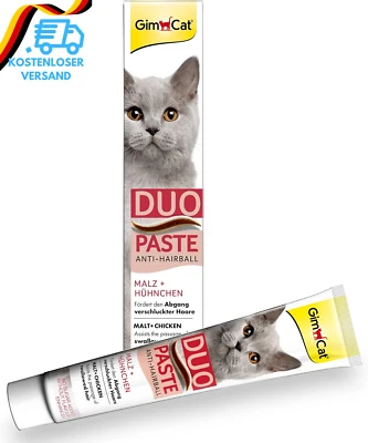 BESUCHE DEN GIMCAT-STORE Gimcat Duo Paste Anti-Hairball Malz Und Hühnchen - Katzensnack Fördert Den Abgan