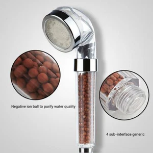 Temperature Control LED 3Color Changing Anion SPA Shower Head Filter Brand New - Picture 1 of 7