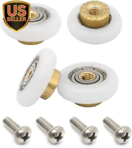 4PCS Shower Door Rollers Runners Wheels Replacement Part Bathroom Glass Door ... - Picture 1 of 1