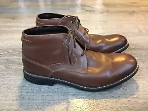 Rockport Mens Classic Break Leather Size 12 M Chukka Boots Shoes Brown V81656 - Picture 1 of 12