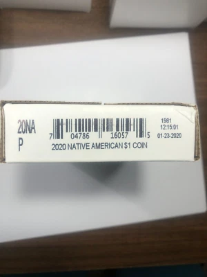 2020-P  Native American $1 Uncirculated Roll in Sealed U.S. Mint Packaging - Image 1 of 3