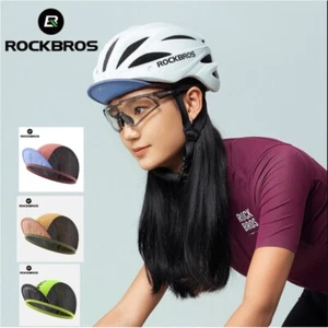 ROCKBROS Cycling Cap,Cooling Skull Cap Helmet Liner with Sun Visor Under Helmet - Picture 1 of 16