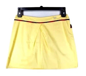 Scottish House Scotland gelb rot kariert Borte Stretch gefüttert Minirock Gr. L - Bild 1 von 3