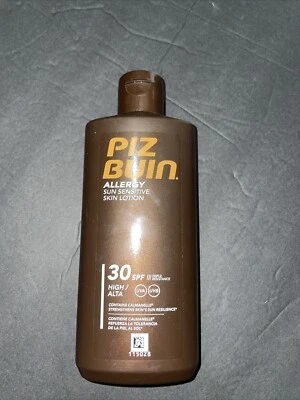 Loción para piel sensible al sol alergia PizBuin FPS 30 200 ml Foto 1 de 4