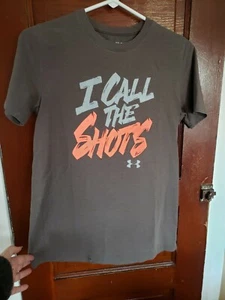 UNDER ARMOUR Boy's L I Call The Shots Short Sleeve Heatgear Tee Shirt - Picture 1 of 4