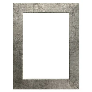 Cornici artistiche statunitensi 1,25" piatte spaccalegna rovere argento MDF decorazione parete quadro poster cornice - Foto 1 di 7