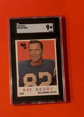 1959 Topps #55 Ray Berry Colts SMU - SGC MINT 9 - Superb ! - Image 1 of 2