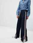 Tommy Hilfiger Womens Icon Sweatpants Stripe Detail Metallic- Midnight / Size XS
