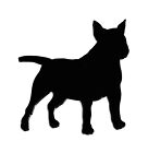 English Bull Terrier 2 Dog Brooch Badge Scarf Fastener Gift Black With Gift Bag 