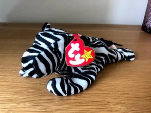TY ZIGGY THE ZEBRA BEANIE BABY BRAND NEW WITH TAGS WITH RARE NUTS TUSH TAG! - Picture 1 of 2
