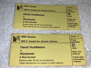 HIZZONNER Starring David Huddleston 1978 TV SHOW TICKETS NBC TELEVISION STUDIOS  - Picture 1 of 12