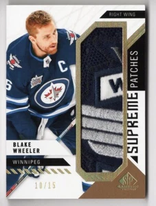 2018-19 SP Game-Used Supreme Patches Patch #PA-BW Blake Wheeler 10/15 !! - Picture 1 of 2