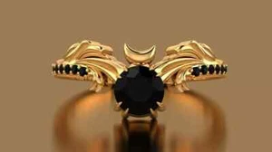 2Ct Round Cut Lab Created Black Diamond Women's Ring 14K Yellow Gold Plated - Picture 1 of 5