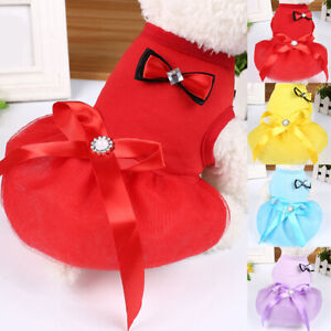 Small Pet Puppy Dog Cat Skirt Sweet Princess Tutu Dress Summer Clothes Apparel ☆