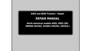 John Deere 6405 and 6605 Tractors Repair Service Manual TM4578 PDF on USB - Picture 1 of 11