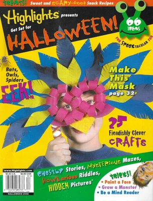 Highlights Halloween Magazine Stories Mysterious Mazes Hidden Pictures Crafts - Image 1 of 4