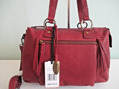 NWT BORN “MONTAUK” LEATHER SATCHEL – COLOR: WINE - Image 1 of 4