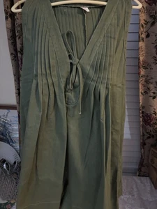 Sew In Love Boutique Hunter green Cotton V Neck Wide Leg Romper Plus Sz 3x - Picture 1 of 8