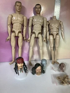 Drei männliche Körper im Maßstab 1/6 mit sechs Köpfen - Bild 1 von 8