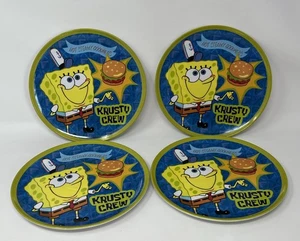 4 Pantalones Cuadrados Bob Esponja Crujiente Crew 8" Placa de Melamina de Zak Designs De Colección - Imagen 1 de 9