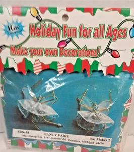 Mac Christmas Ornament Kit Fancy Fairy Beaded Vintage Makes 2  New - Picture 1 of 8