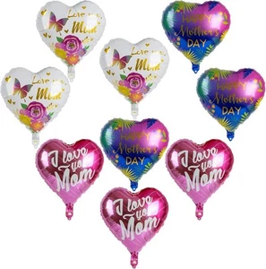 Muttertag Luftballons - 9 Stück Lebendige Happy Muttertag Folienballons, 18 cm - Bild 1 von 7