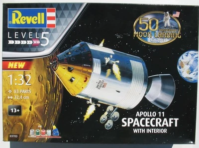 Revell 04829 APOLLO 11 Spacecraft with Interior 1:32 Saturn V Space Bausatz Kit - Bild 1 von 4