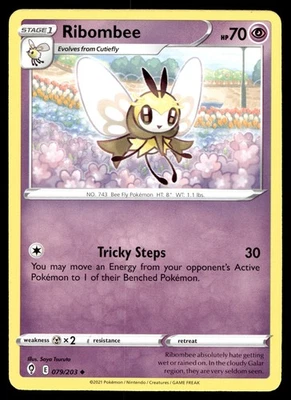 Ribombee 079/203 Pokemon SWSH07: Evolving Skies Non Holo - Image 1 of 2