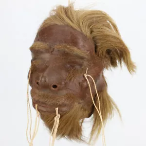 Replik! Schrumpfkopf Spiegelanhänger Shrunken Head Tsantsa Ecuador Jivaro Deko - Bild 1 von 2
