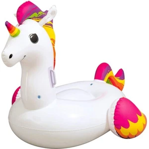 Bestway- Cavalcabile Unicorno con Maniglie, Multicolore, 165 x 145 cm, 41114 BES - Foto 1 di 4