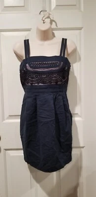 YA Лос-Анджелес темно-синий Summer платье чистый/однотонный груди размер M - Изображение 1 из 4