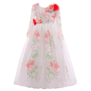 ELSA & ANNA® Girls Fancy Dress Snow Queen Princess Dress Halloween Costume BEL01 - Picture 1 of 4