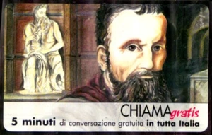 G CHI 521 SCHEDA TELEFONICA NUOVA CHIAMAGRATIS PERSONAGGI 54 MICHELANGELO - Picture 1 of 2