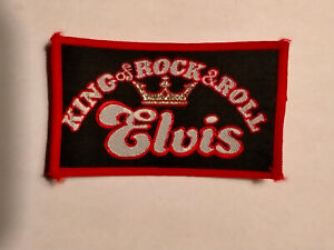 Elvis Presley king of rock & roll Sew On patch music red border 3
