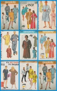 Fuera de imprenta de colección Simplcity patrón de costura para hombre ropa de dormir pijama que elijas - Imagen 1 de 17
