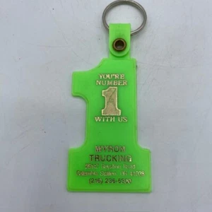 Myron Trucking You're #1 With Us Ohio OH Green Plastic Keychain - Picture 1 of 2