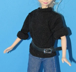 Suéter de cuello alto negro unisex de buena calidad para muñecas se adapta a Barbie y Ken L@@K - Imagen 1 de 8