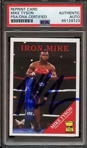 MIKE TYSON PSA/DNA AUTO 1988 TOPPS BASEBALL STYLE IRON MIKE HOF - Picture 1 of 2