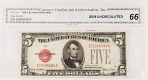 1928-F $5 United States Note in Gem Uncirculated Condition FR #1531 - Picture 1 of 2