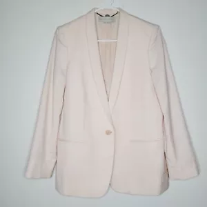 Stella McCartney Lana Wool Jacket Women's Pink Blazer Size 10 US 44 Button Lined - Picture 1 of 17