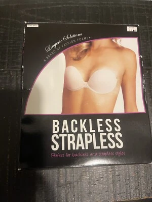 Lingerie Solutions Women Amazing Adhesive Strapless Backless Bra Nude SZ D - Image 1 of 4
